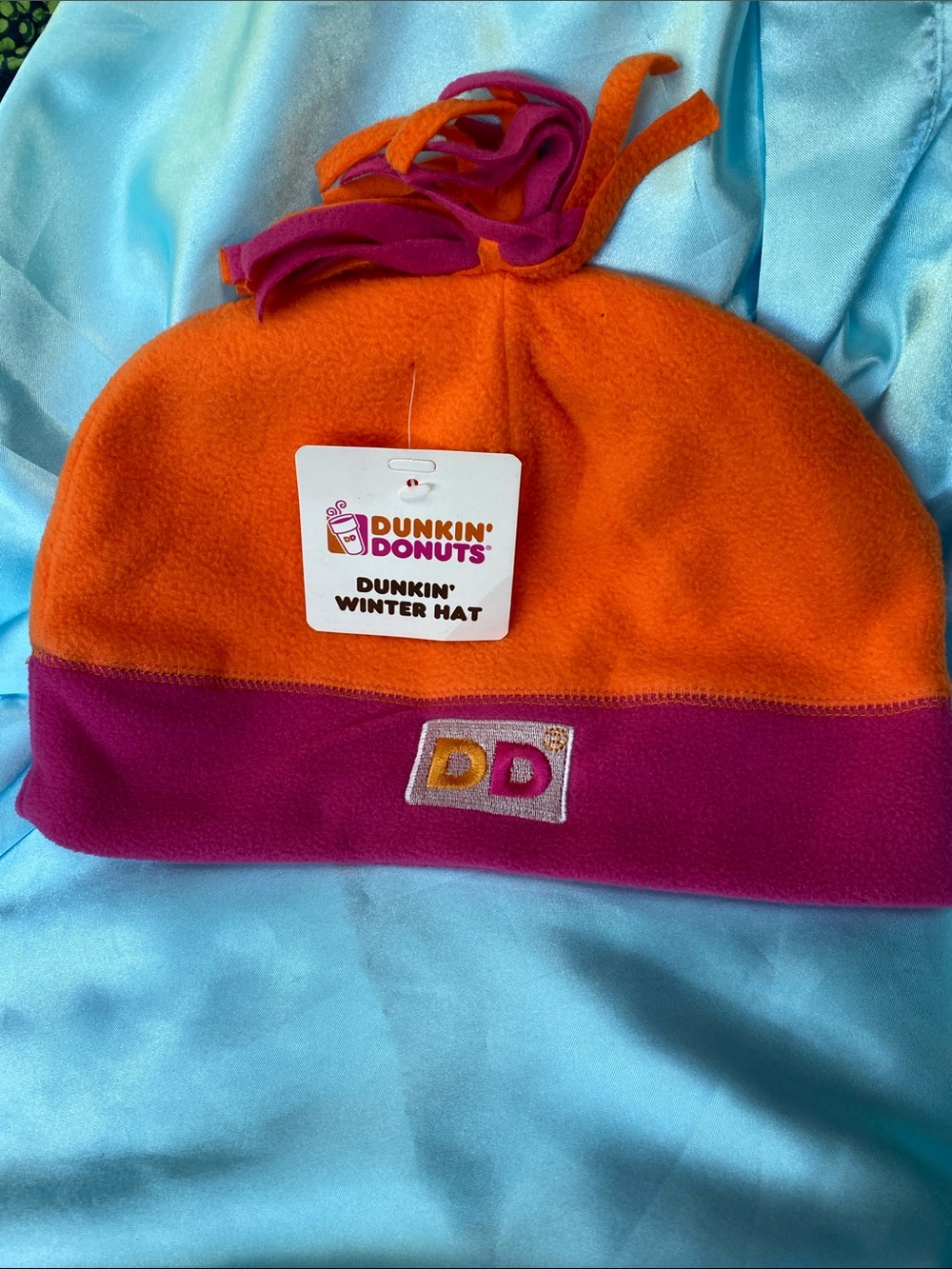 Dunkin' Donuts Orange & Pink Winter Hat